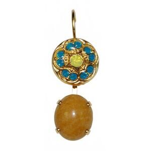 NEW MARIANA women's kokomo earrings in blue/ green/ tan
